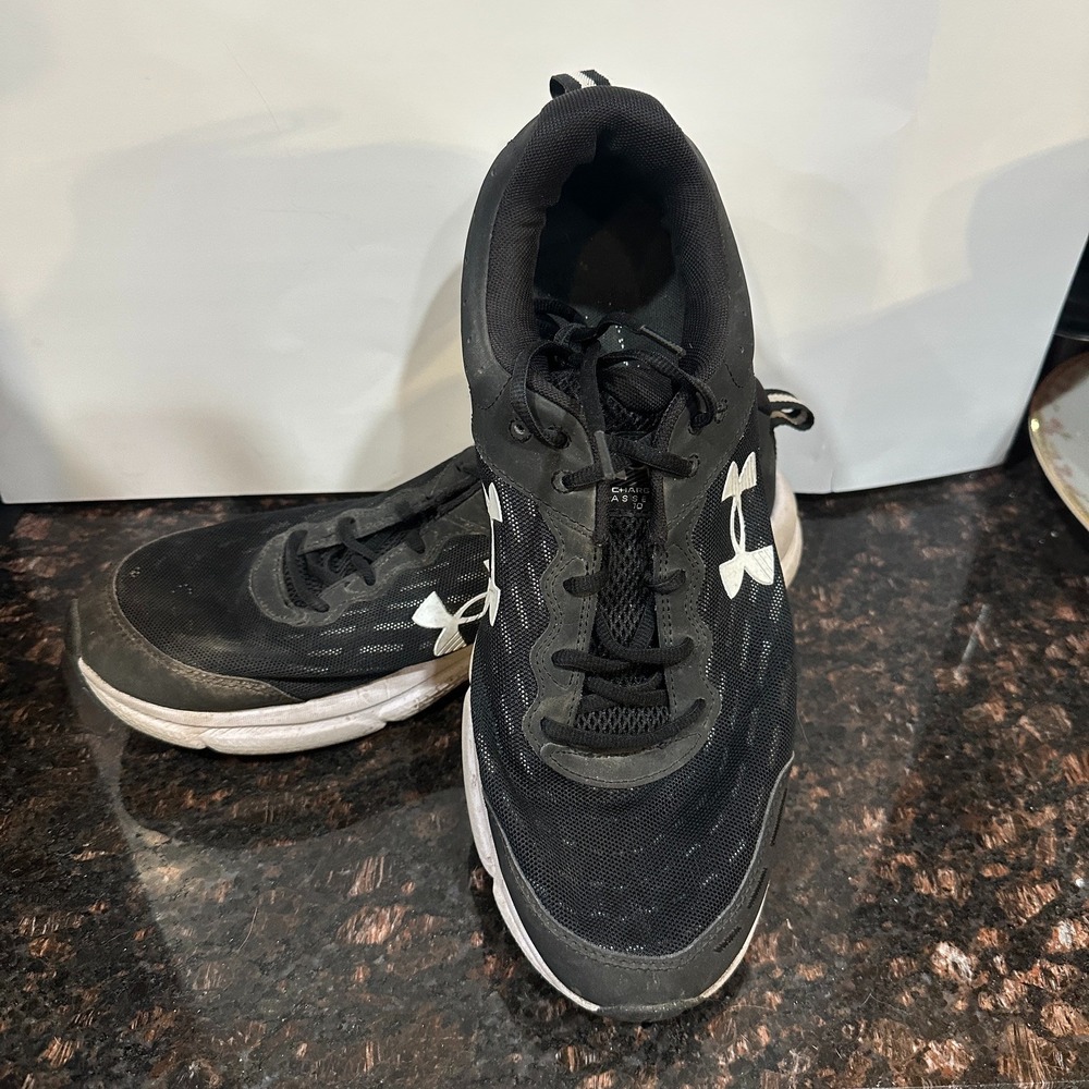 Under Armour Charged Assert 10 Mens Black Running Shoes 3026175-001 Size 14